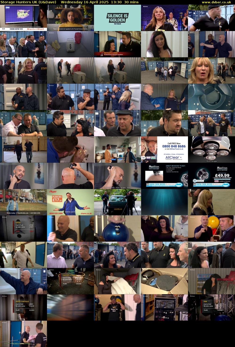 Storage Hunters UK (U&Dave) Wednesday 16 April 2025 13:30 - 14:00