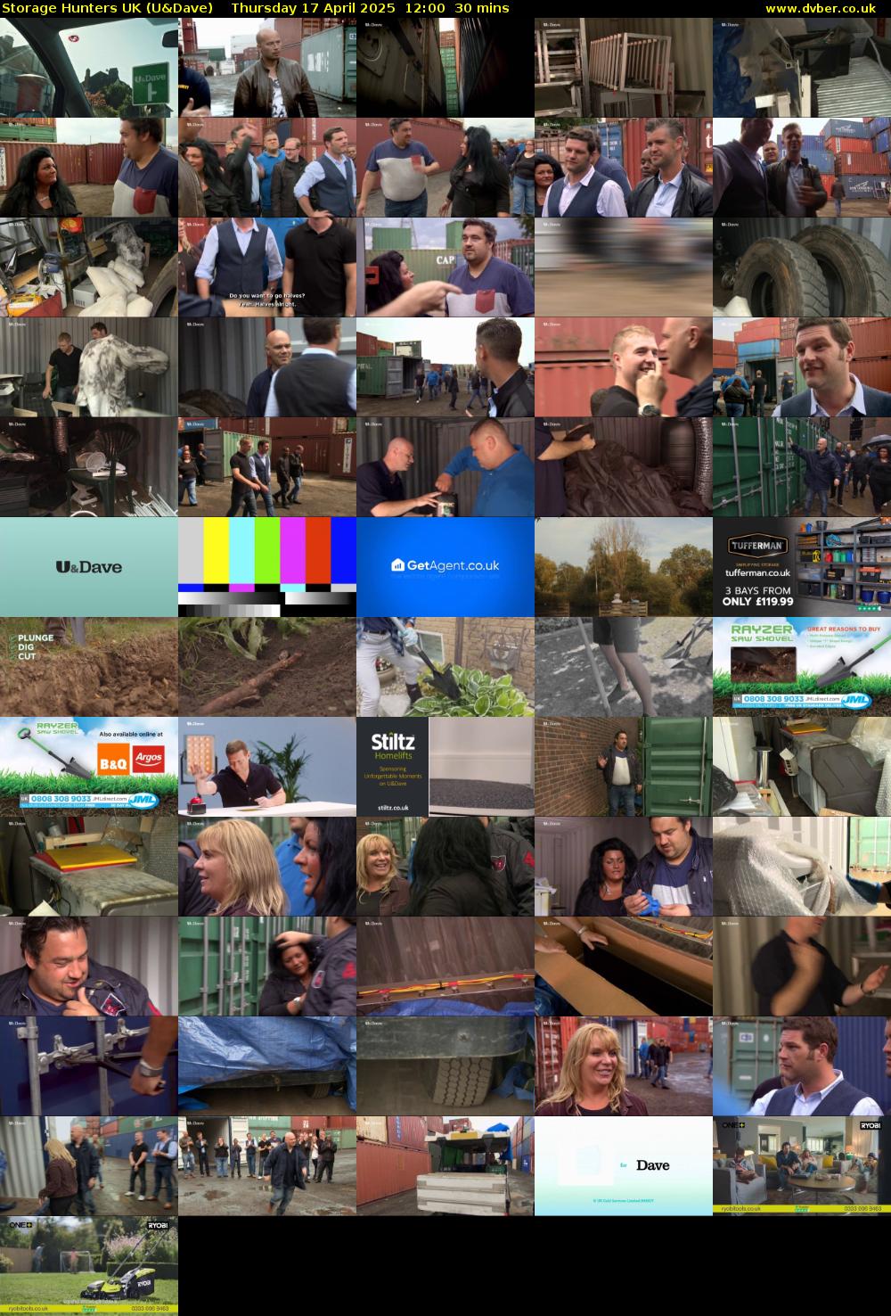 Storage Hunters UK (U&Dave) Thursday 17 April 2025 12:00 - 12:30