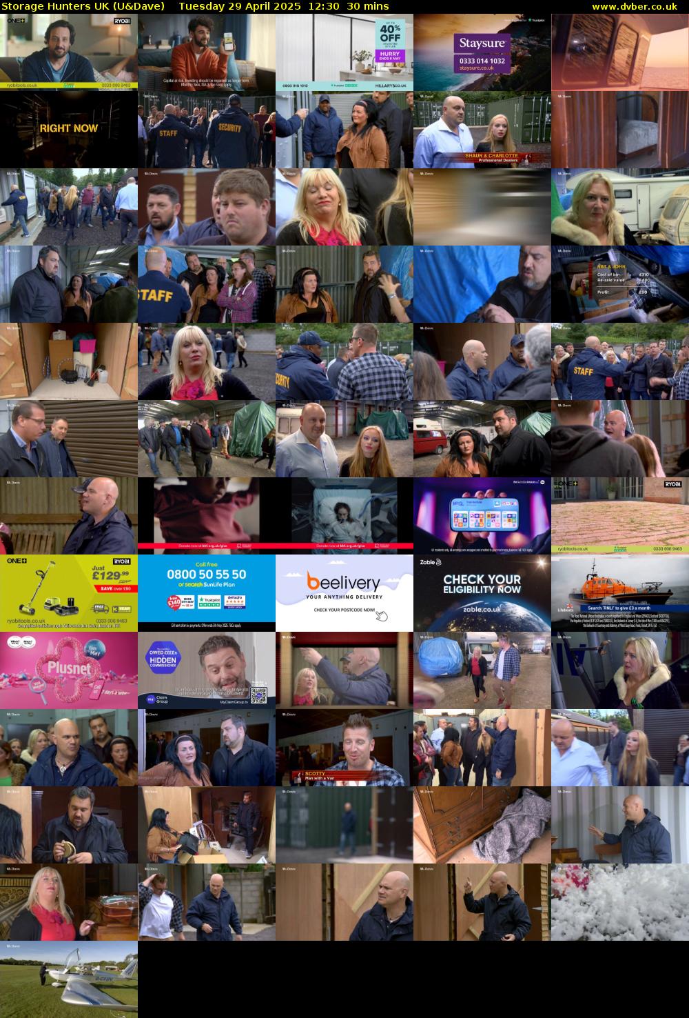 Storage Hunters UK (U&Dave) Tuesday 29 April 2025 12:30 - 13:00
