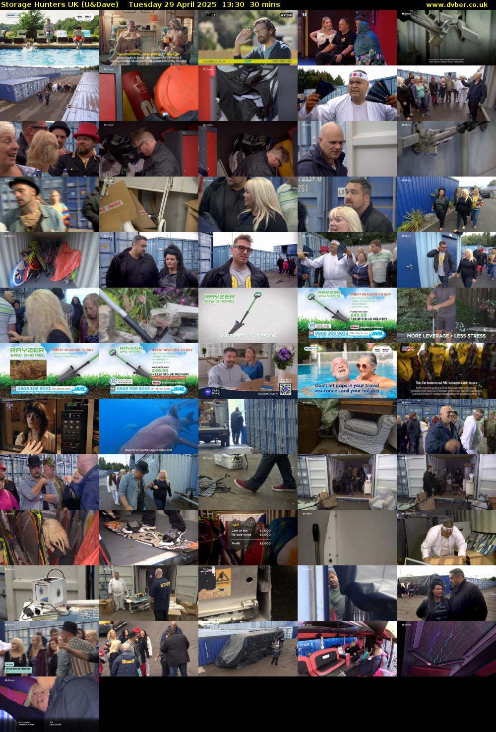 Storage Hunters UK (U&Dave) Tuesday 29 April 2025 13:30 - 14:00