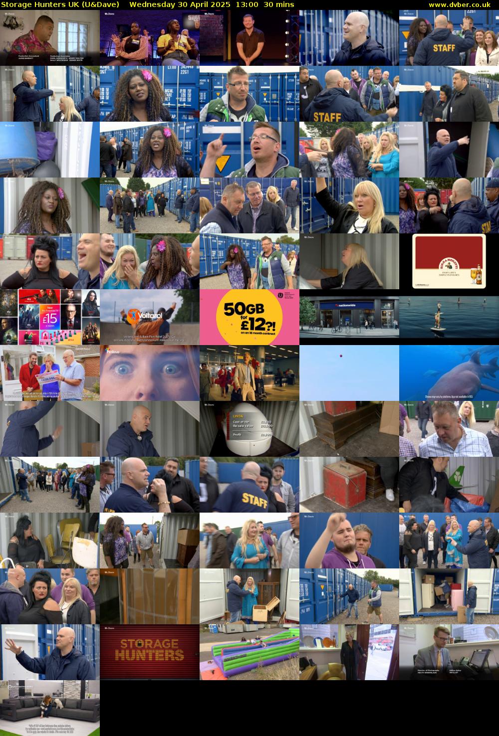 Storage Hunters UK (U&Dave) Wednesday 30 April 2025 13:00 - 13:30