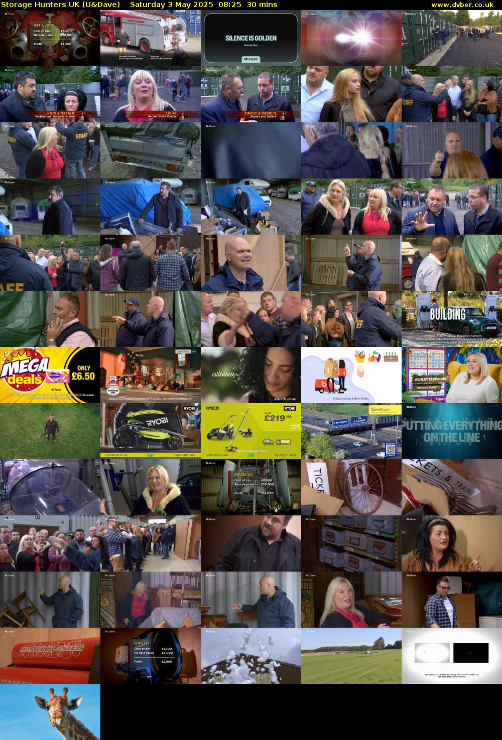 Storage Hunters UK (U&Dave) Saturday 3 May 2025 08:25 - 08:55