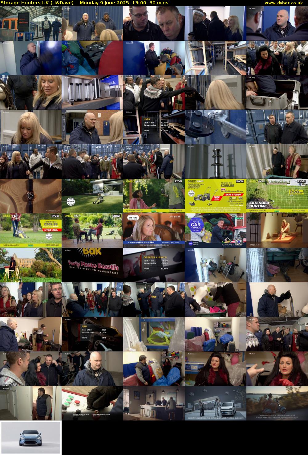 Storage Hunters UK (U&Dave) Monday 9 June 2025 13:00 - 13:30