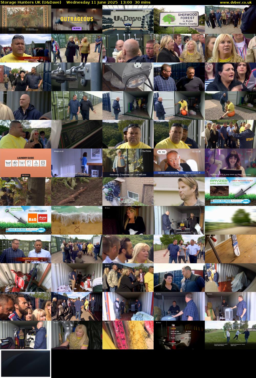 Storage Hunters UK (U&Dave) Wednesday 11 June 2025 13:00 - 13:30