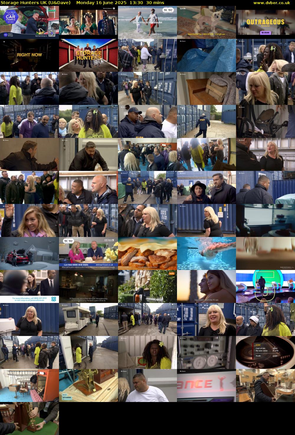 Storage Hunters UK (U&Dave) Monday 16 June 2025 13:30 - 14:00