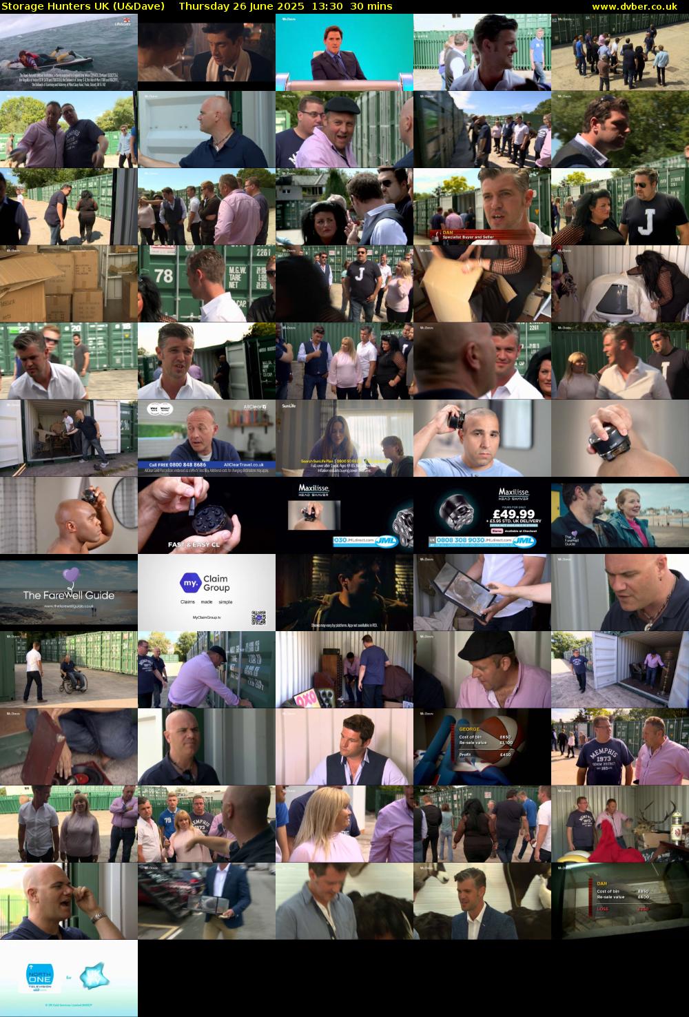 Storage Hunters UK (U&Dave) Thursday 26 June 2025 13:30 - 14:00