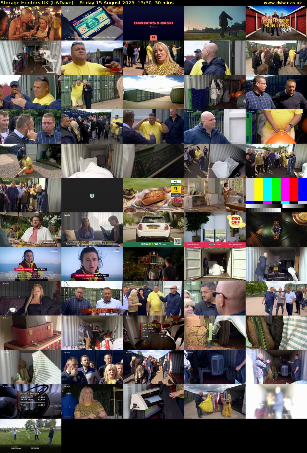 Storage Hunters UK (U&Dave) Friday 15 August 2025 13:30 - 14:00