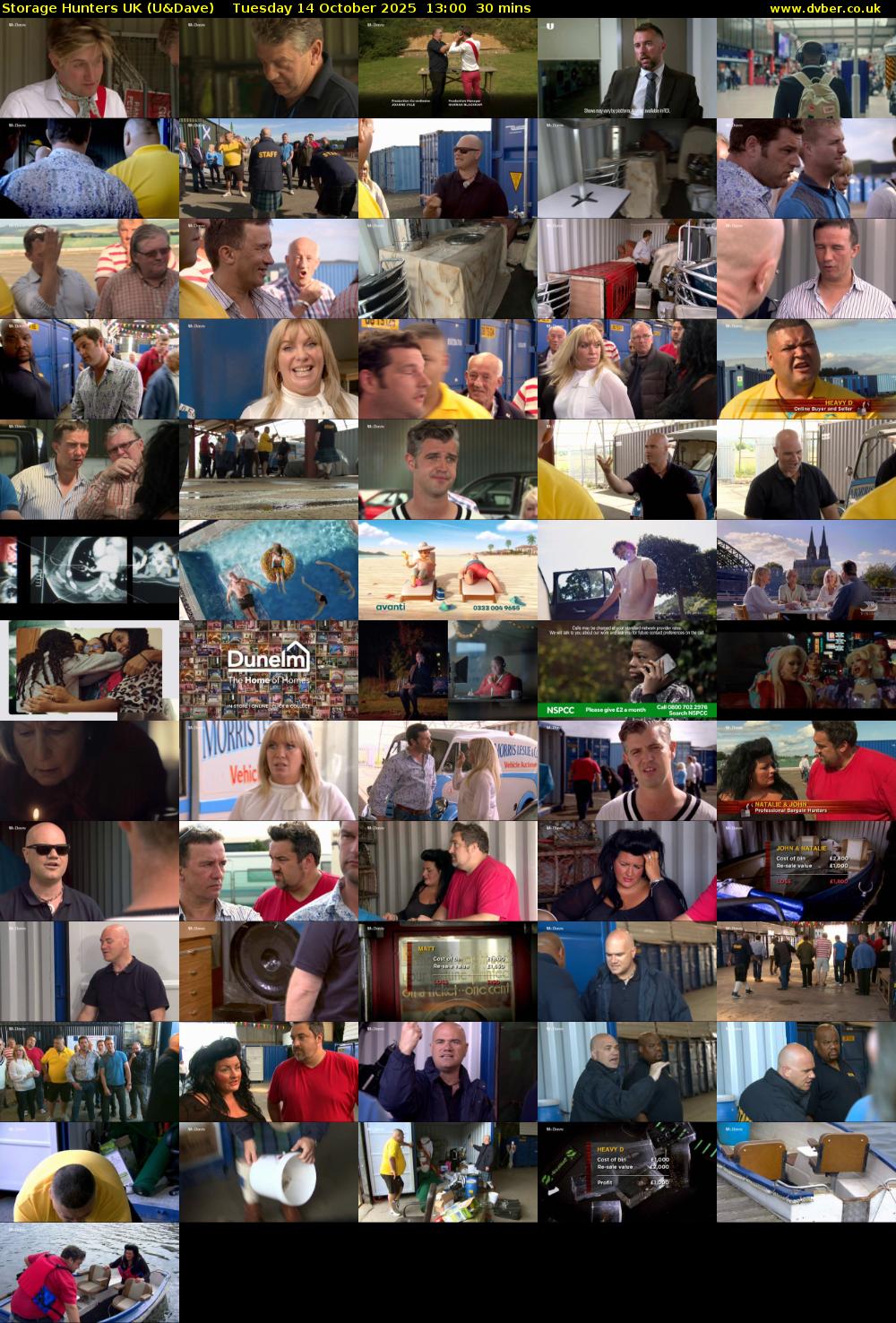 Storage Hunters UK (U&Dave) Tuesday 14 October 2025 13:00 - 13:30