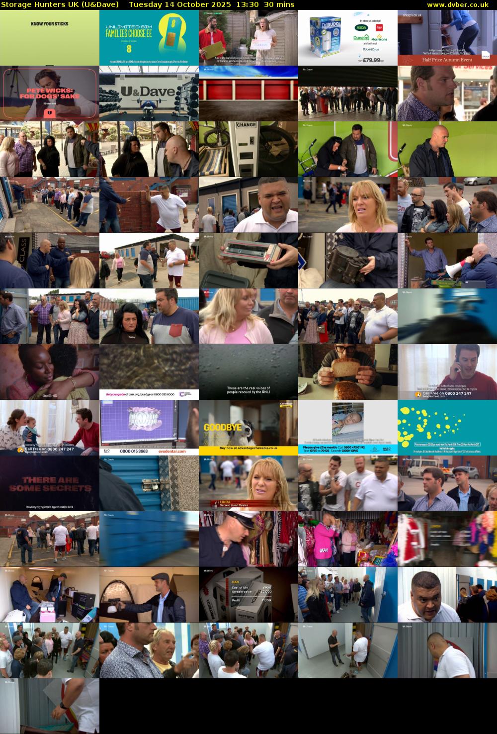 Storage Hunters UK (U&Dave) Tuesday 14 October 2025 13:30 - 14:00