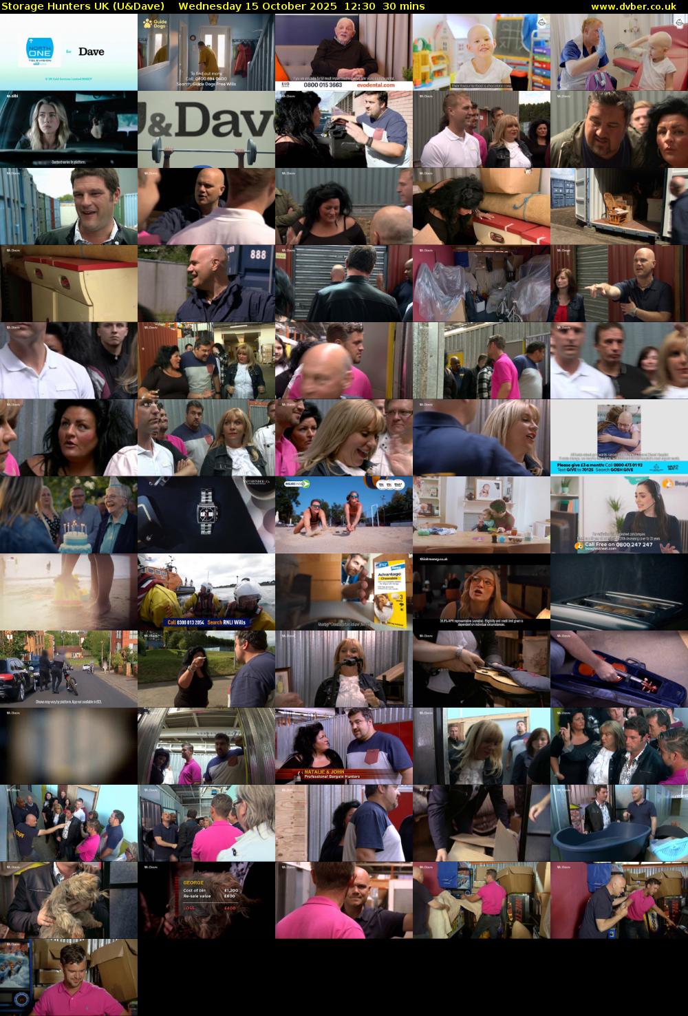 Storage Hunters UK (U&Dave) Wednesday 15 October 2025 12:30 - 13:00