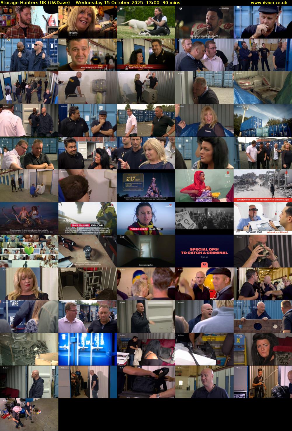 Storage Hunters UK (U&Dave) Wednesday 15 October 2025 13:00 - 13:30