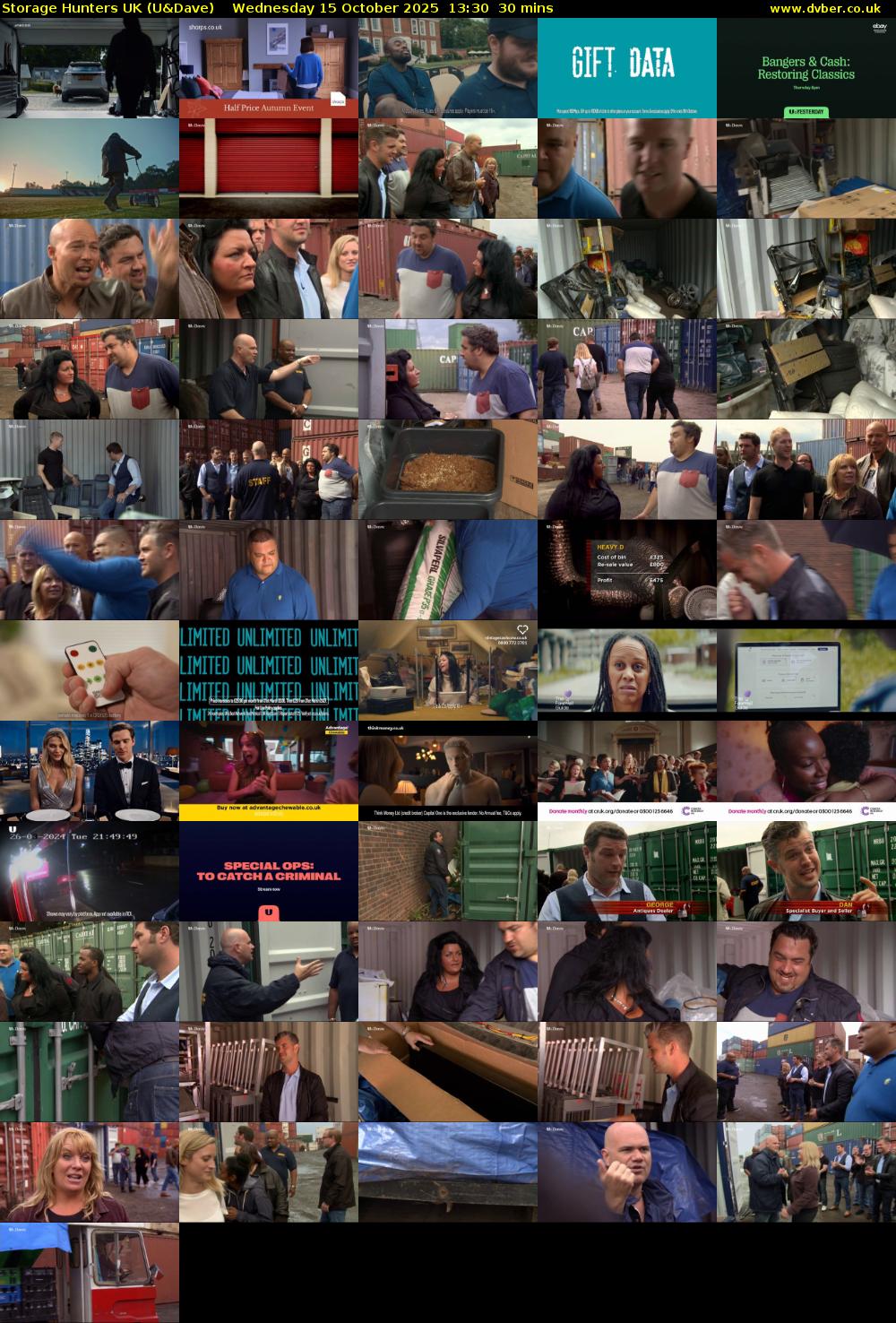 Storage Hunters UK (U&Dave) Wednesday 15 October 2025 13:30 - 14:00