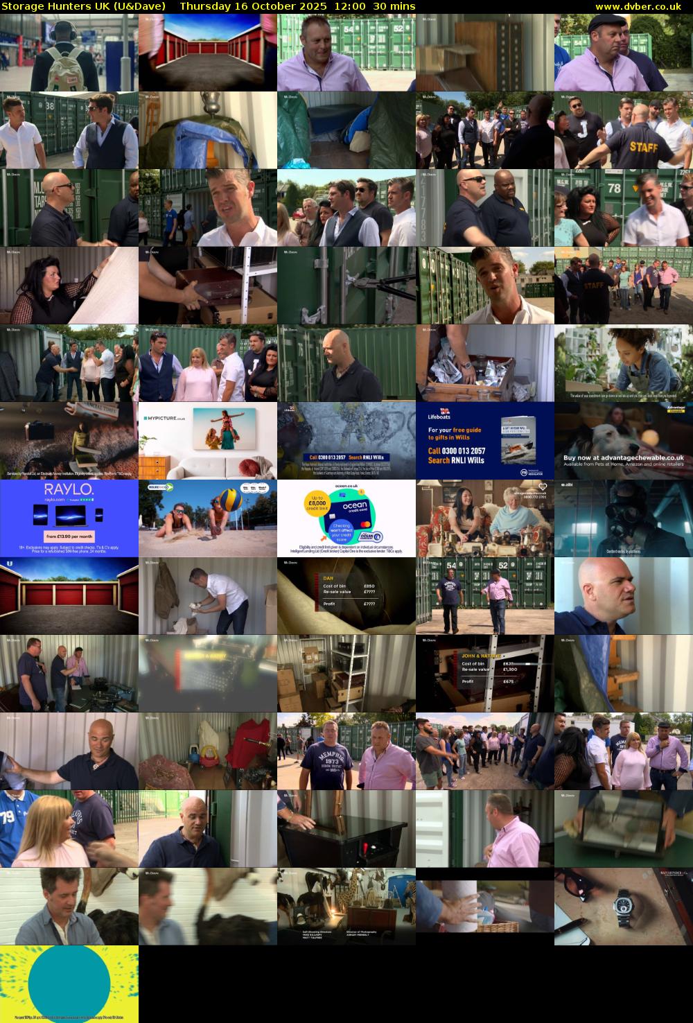 Storage Hunters UK (U&Dave) Thursday 16 October 2025 12:00 - 12:30