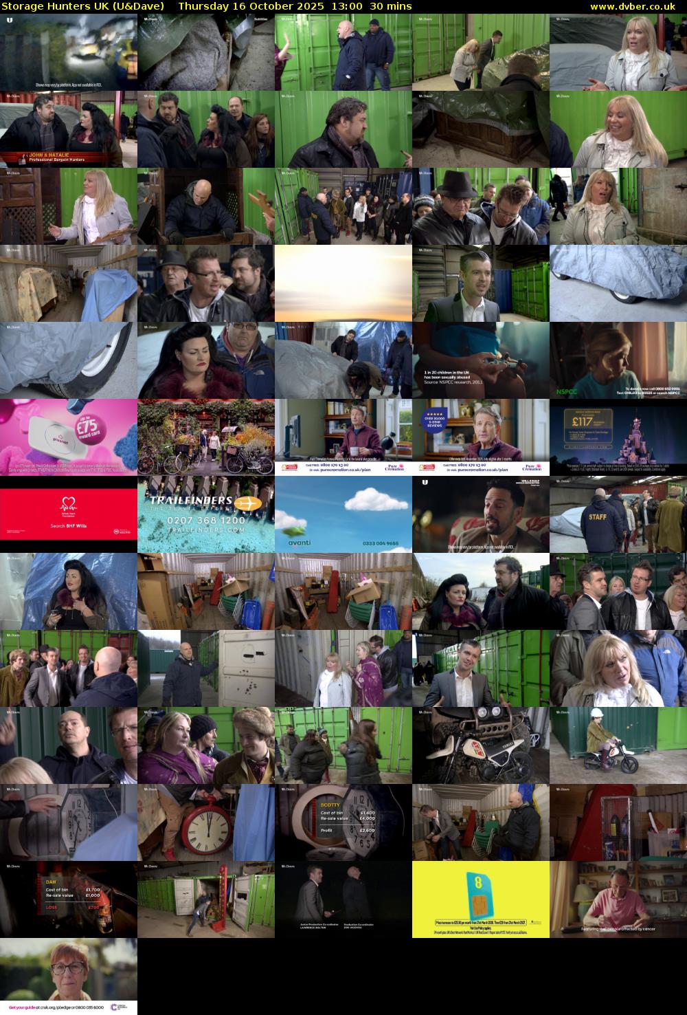 Storage Hunters UK (U&Dave) Thursday 16 October 2025 13:00 - 13:30