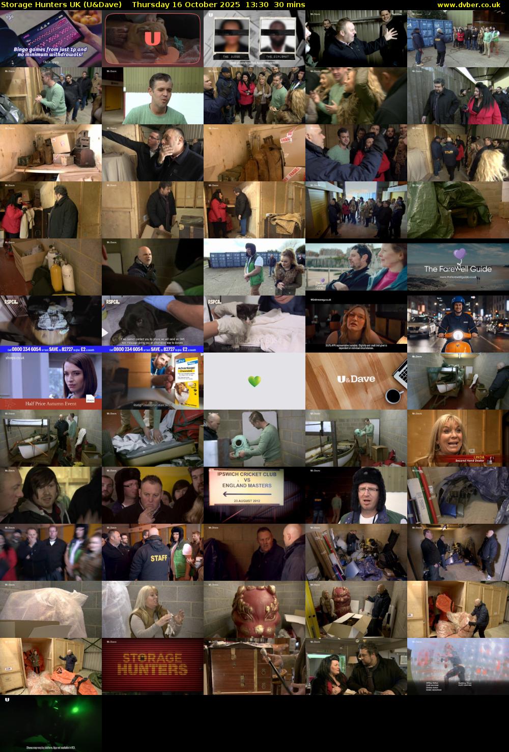 Storage Hunters UK (U&Dave) Thursday 16 October 2025 13:30 - 14:00