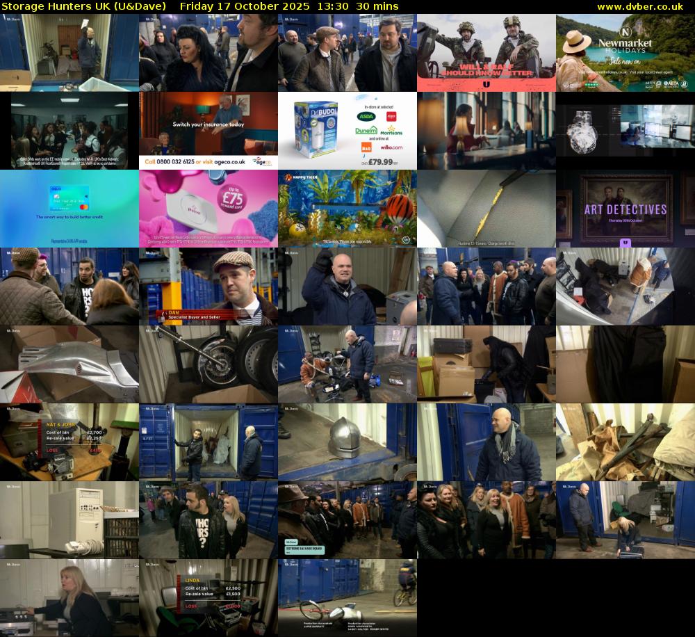 Storage Hunters UK (U&Dave) Friday 17 October 2025 13:30 - 14:00