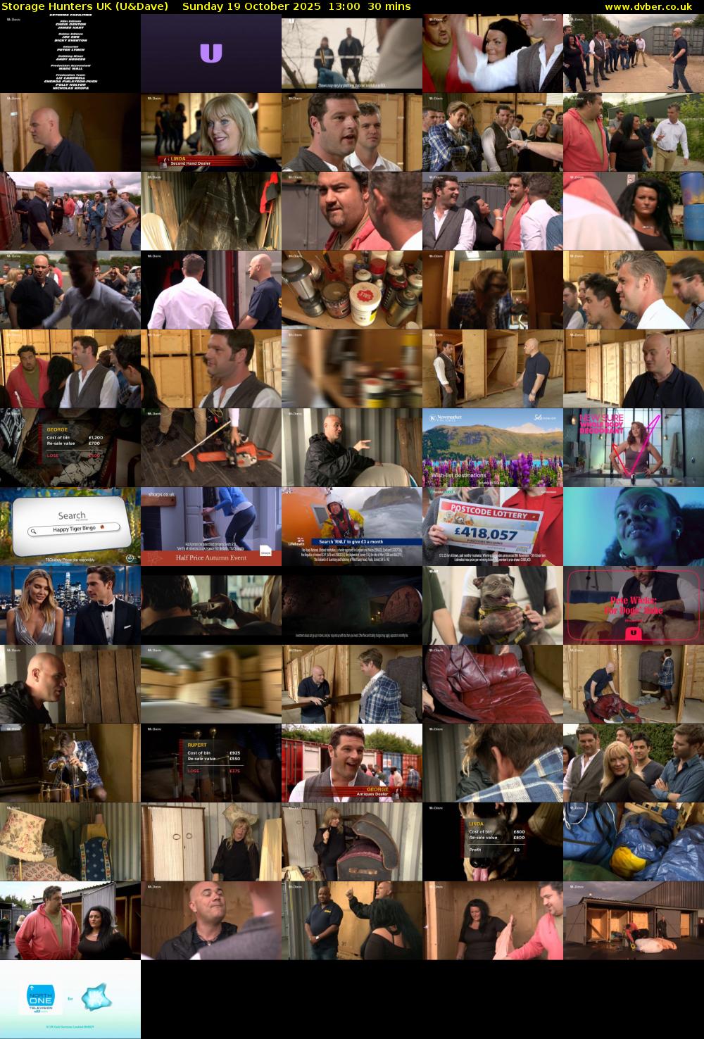 Storage Hunters UK (U&Dave) Sunday 19 October 2025 13:00 - 13:30