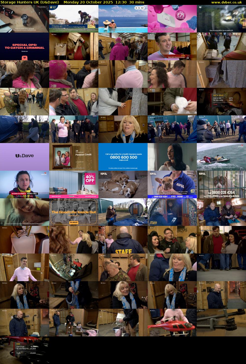 Storage Hunters UK (U&Dave) Monday 20 October 2025 12:30 - 13:00