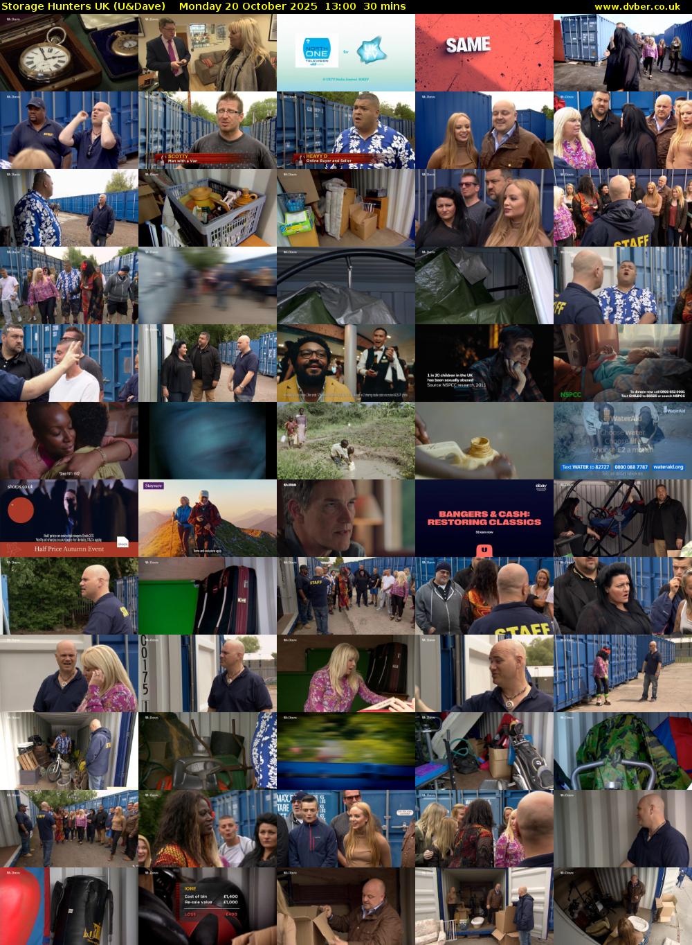 Storage Hunters UK (U&Dave) Monday 20 October 2025 13:00 - 13:30