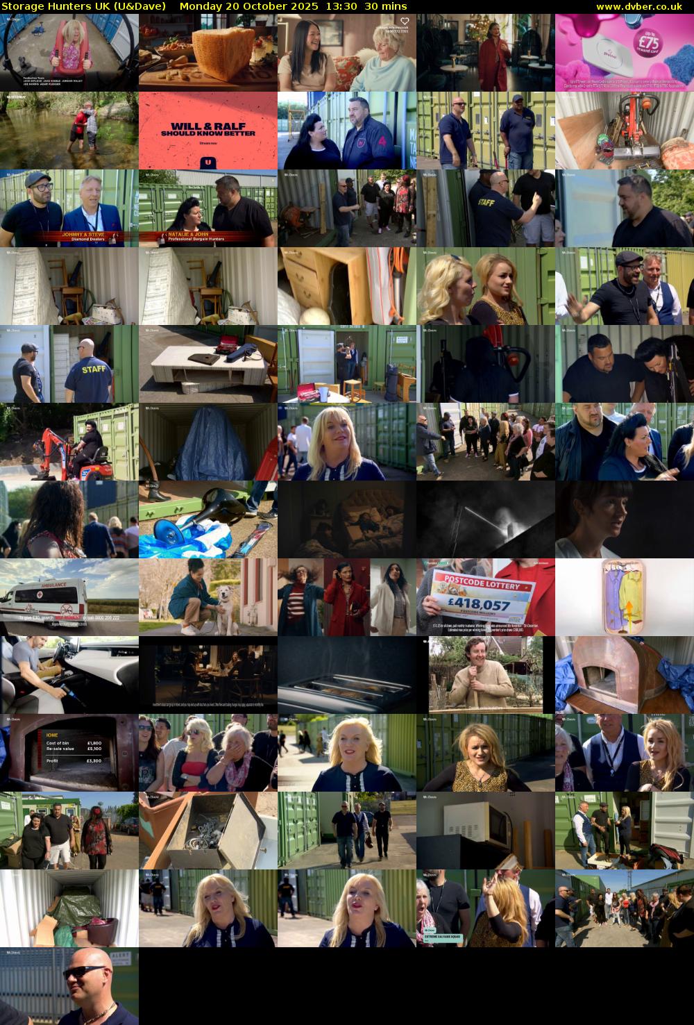 Storage Hunters UK (U&Dave) Monday 20 October 2025 13:30 - 14:00