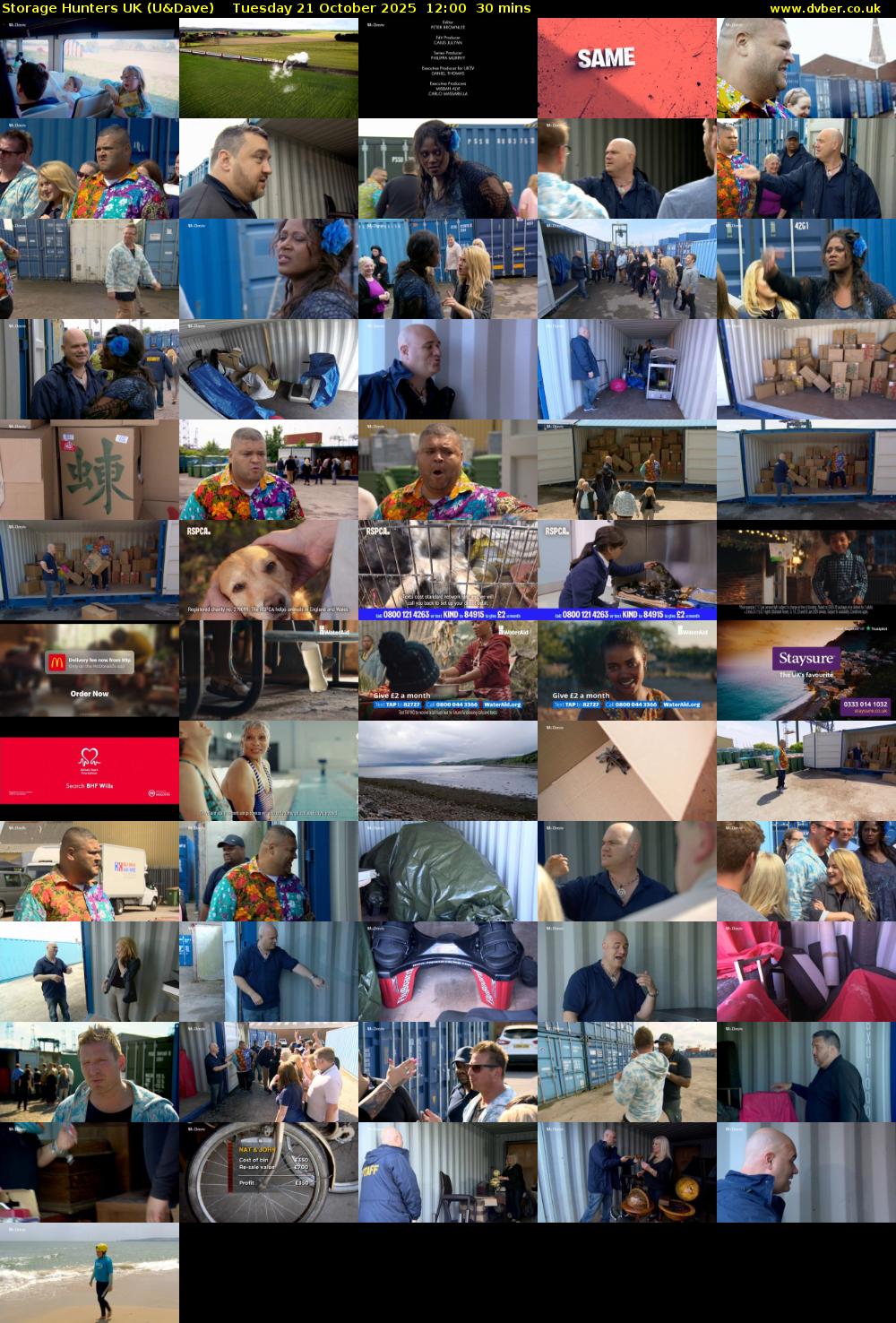 Storage Hunters UK (U&Dave) Tuesday 21 October 2025 12:00 - 12:30