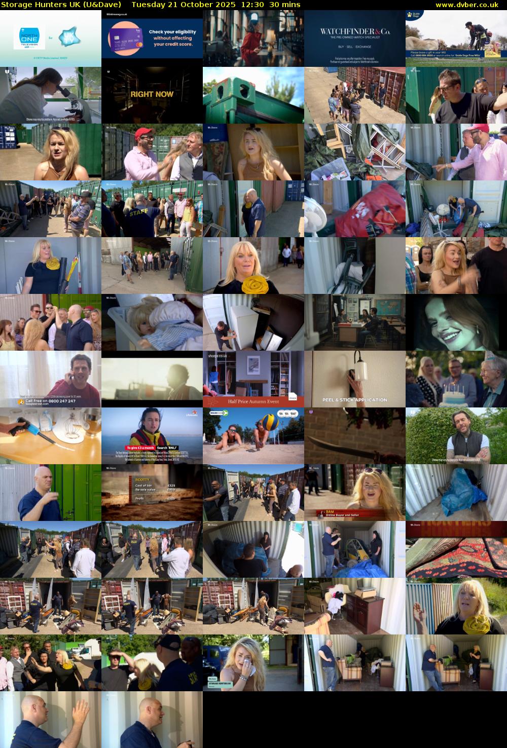 Storage Hunters UK (U&Dave) Tuesday 21 October 2025 12:30 - 13:00