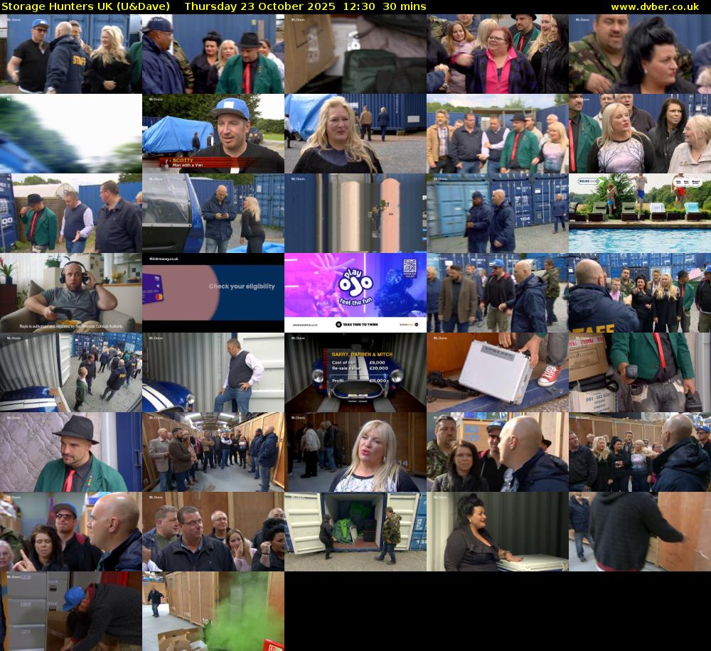 Storage Hunters UK (U&Dave) Thursday 23 October 2025 12:30 - 13:00