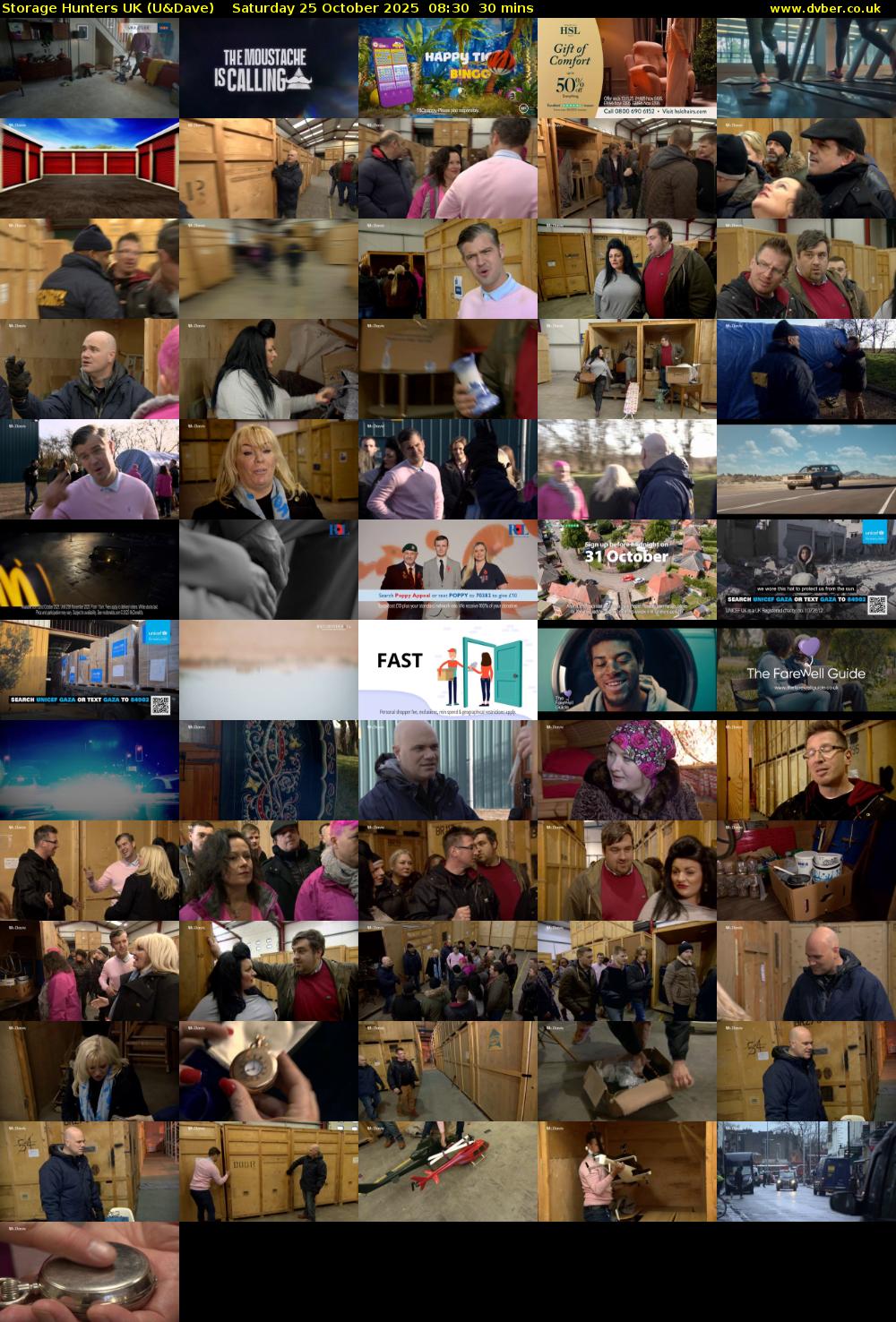 Storage Hunters UK (U&Dave) Saturday 25 October 2025 08:30 - 09:00