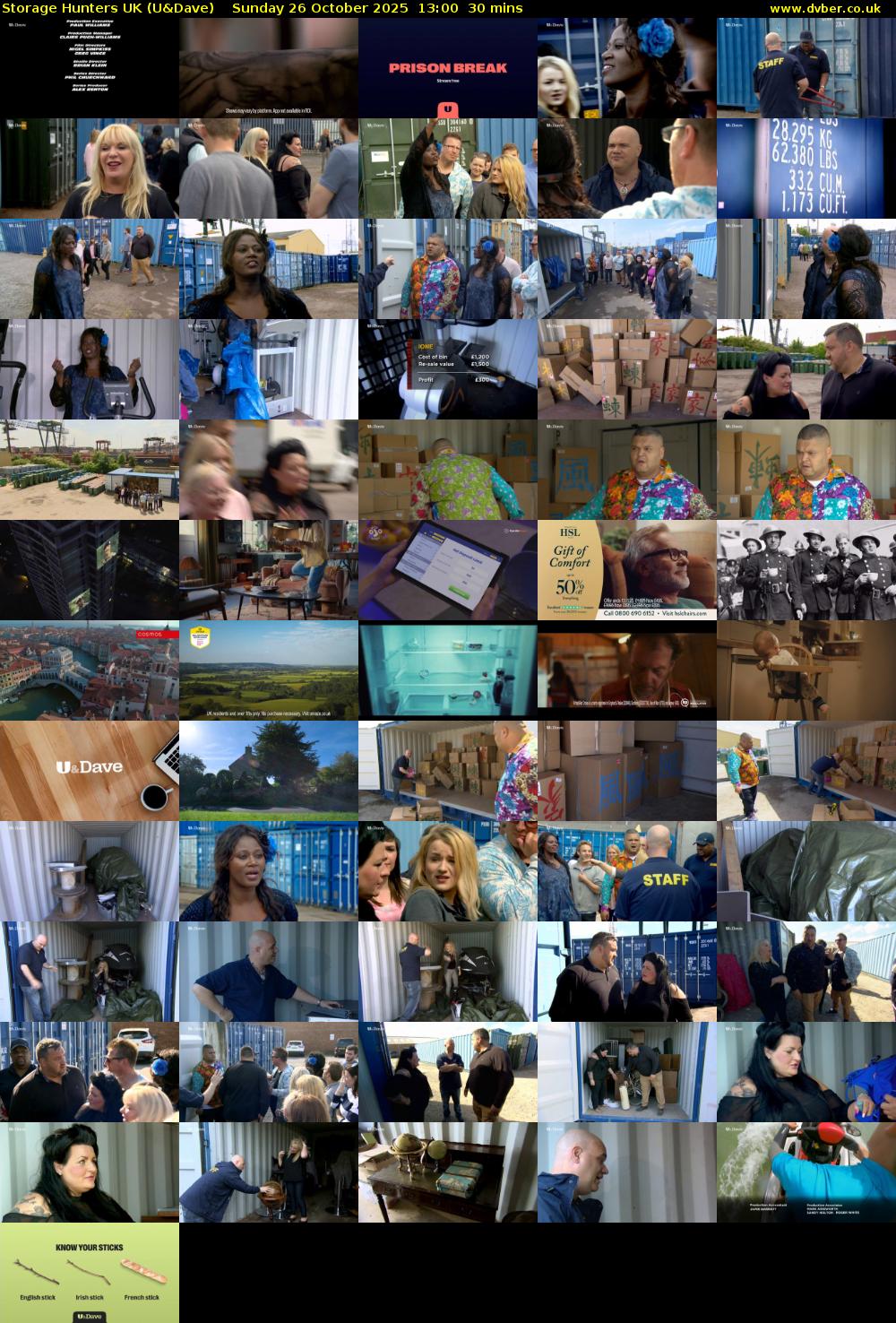 Storage Hunters UK (U&Dave) Sunday 26 October 2025 13:00 - 13:30