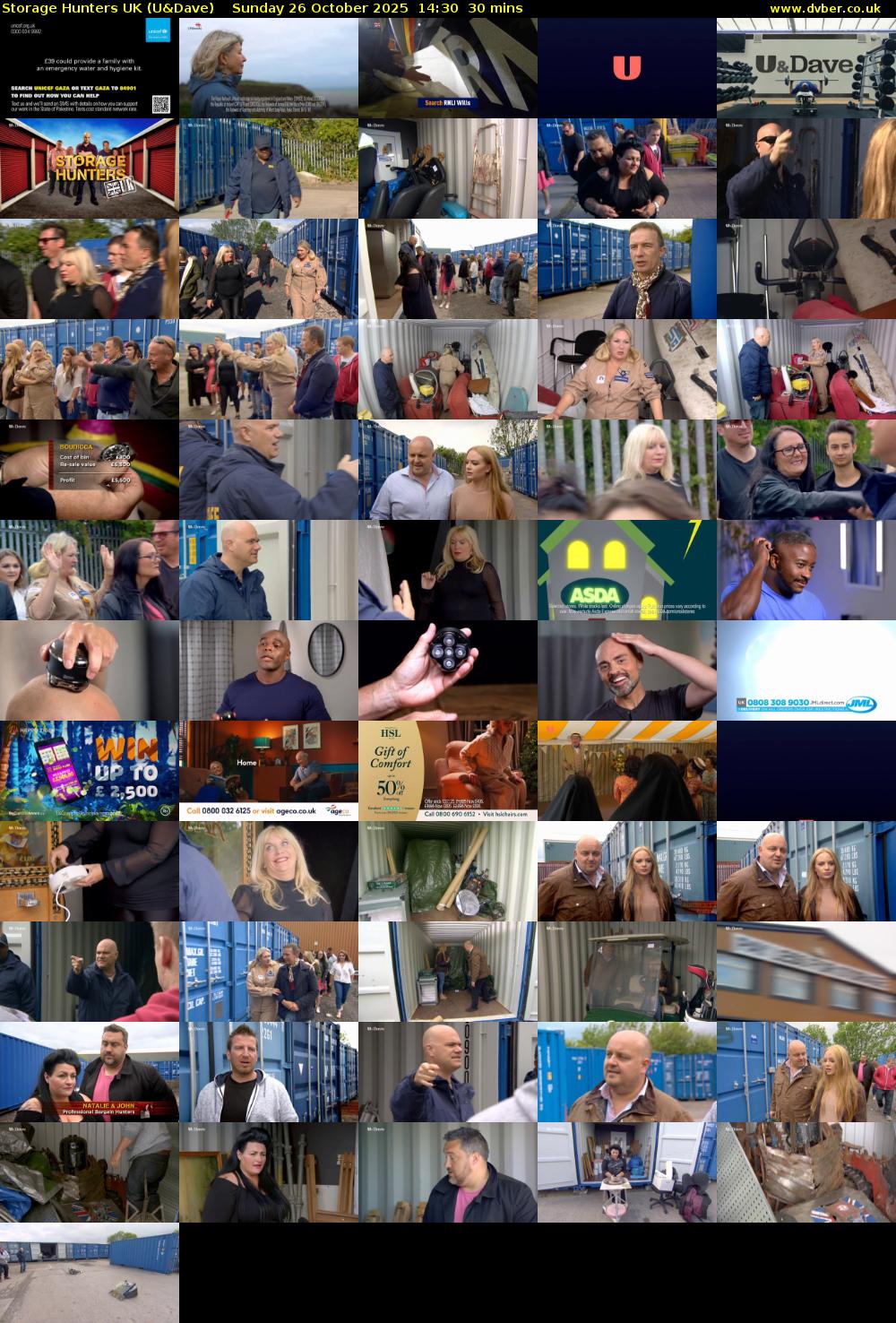 Storage Hunters UK (U&Dave) Sunday 26 October 2025 14:30 - 15:00