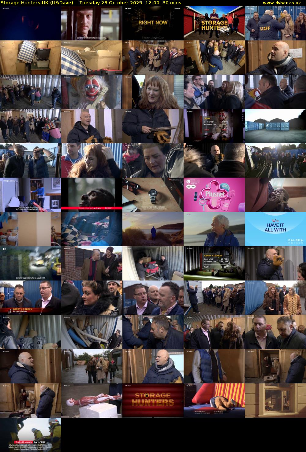Storage Hunters UK (U&Dave) Tuesday 28 October 2025 12:00 - 12:30
