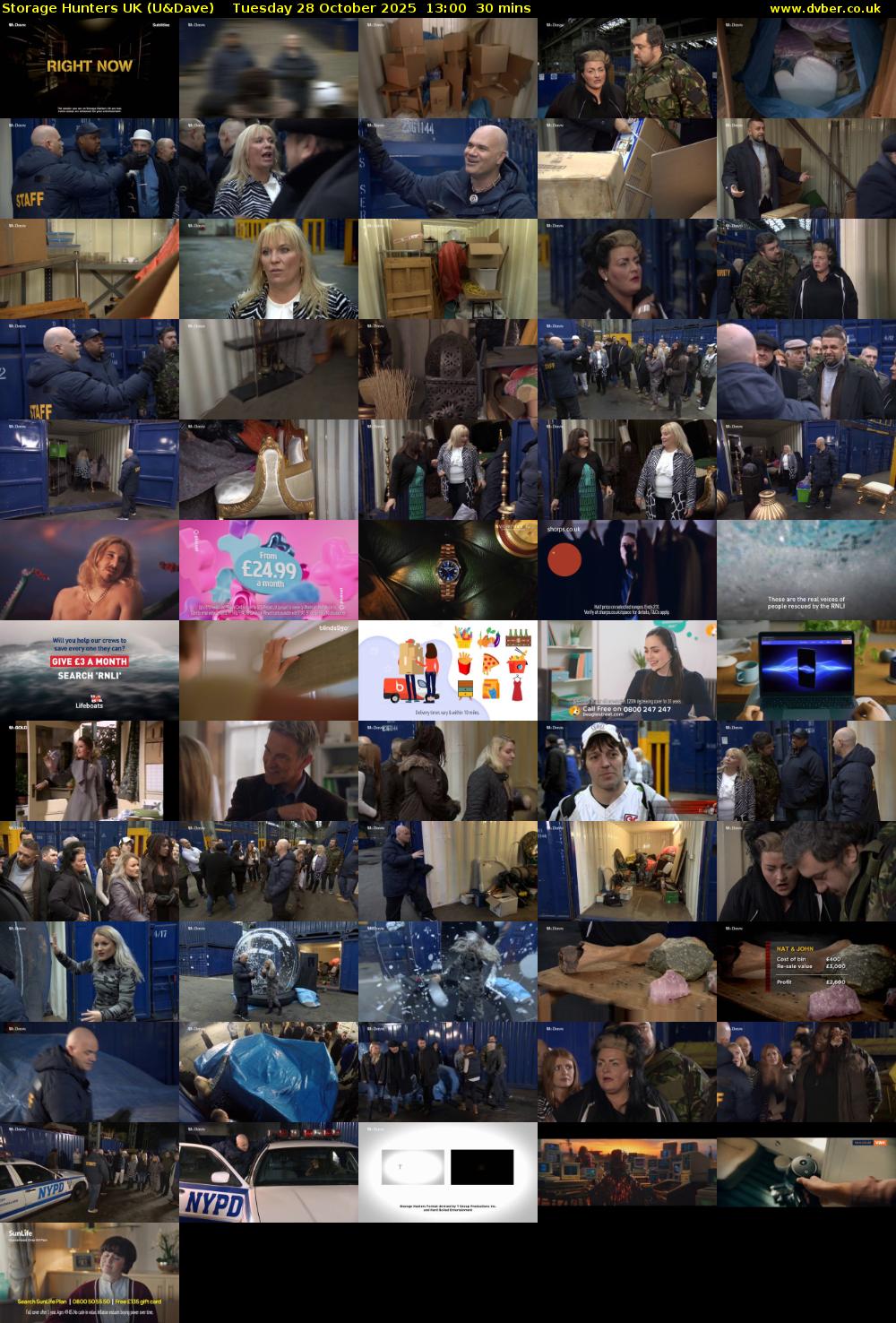 Storage Hunters UK (U&Dave) Tuesday 28 October 2025 13:00 - 13:30