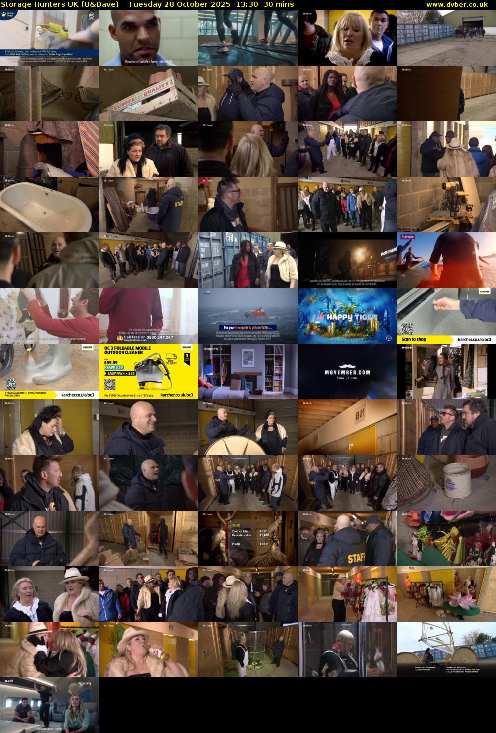 Storage Hunters UK (U&Dave) Tuesday 28 October 2025 13:30 - 14:00