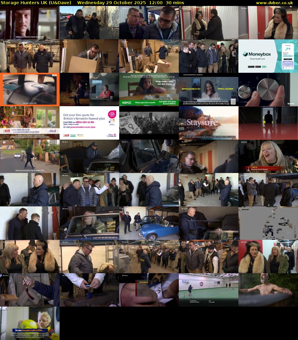 Storage Hunters UK (U&Dave) Wednesday 29 October 2025 12:00 - 12:30