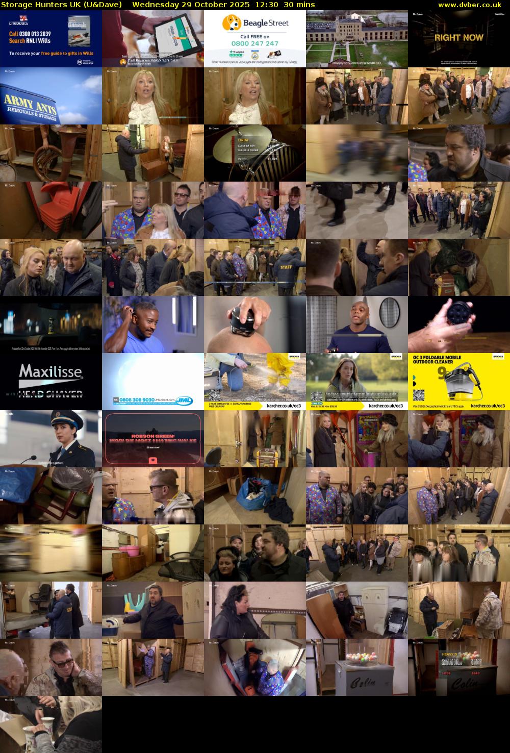 Storage Hunters UK (U&Dave) Wednesday 29 October 2025 12:30 - 13:00