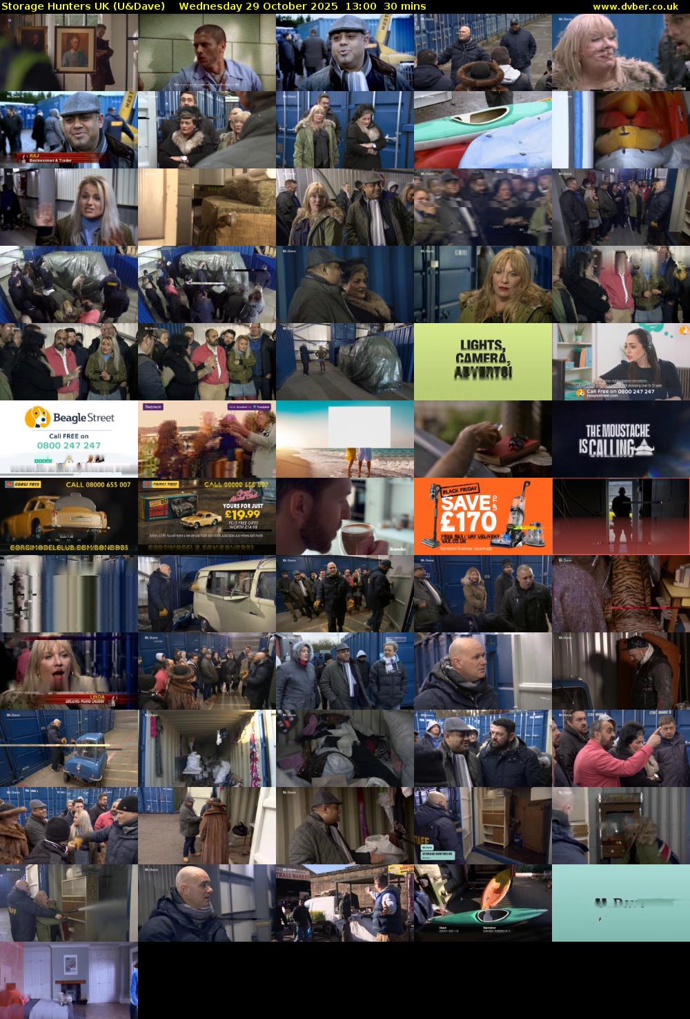 Storage Hunters UK (U&Dave) Wednesday 29 October 2025 13:00 - 13:30