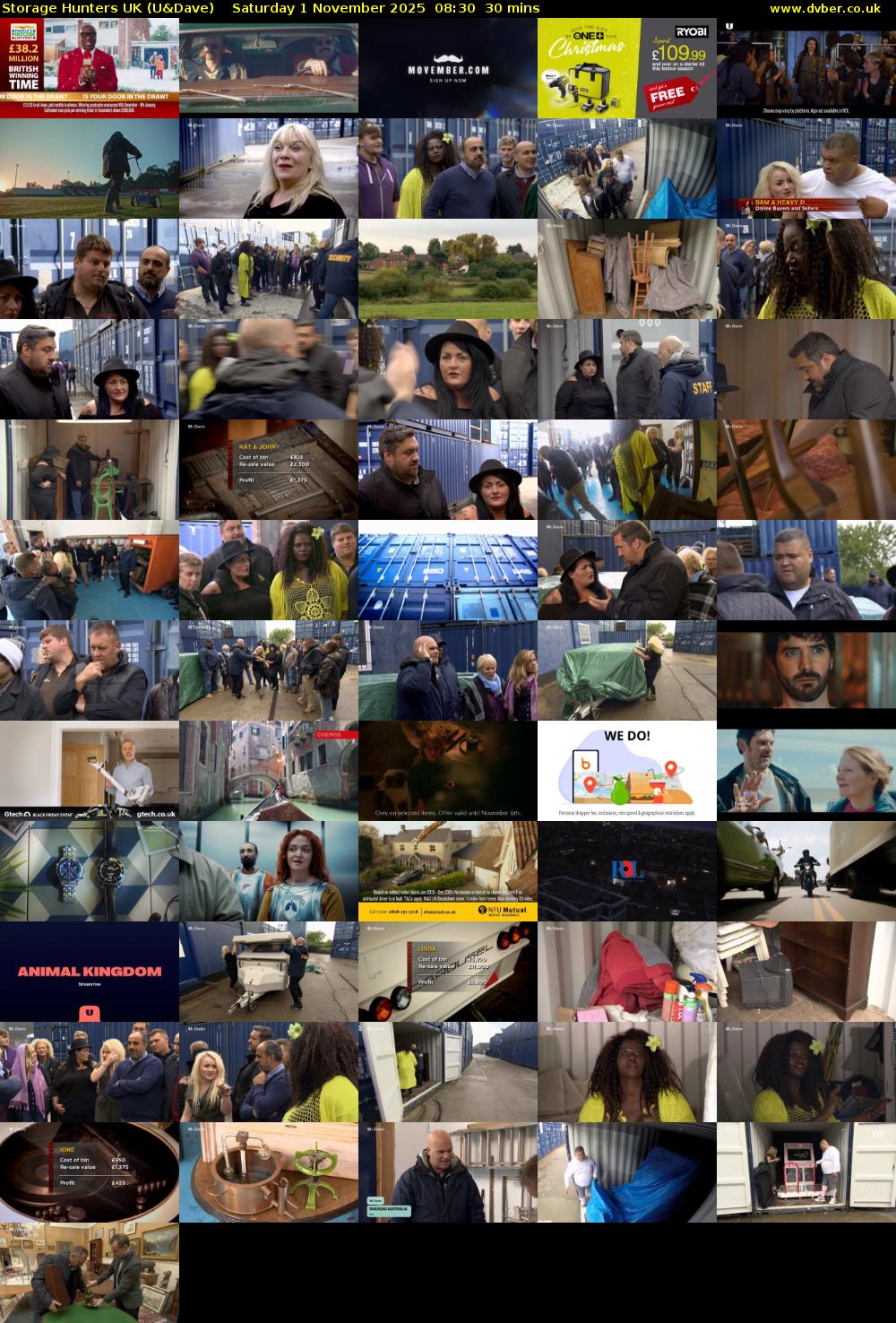 Storage Hunters UK (U&Dave) Saturday 1 November 2025 08:30 - 09:00