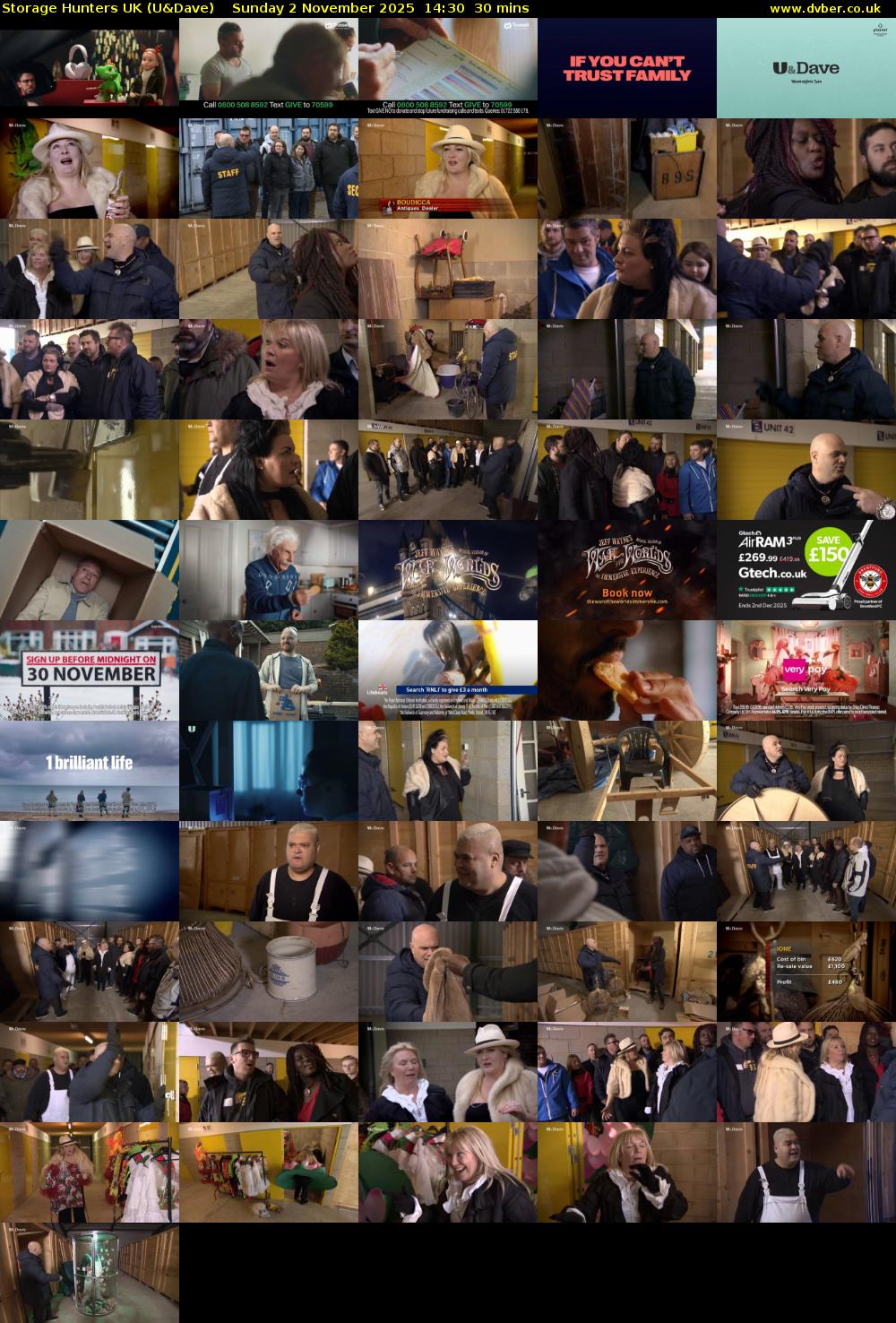 Storage Hunters UK (U&Dave) Sunday 2 November 2025 14:30 - 15:00