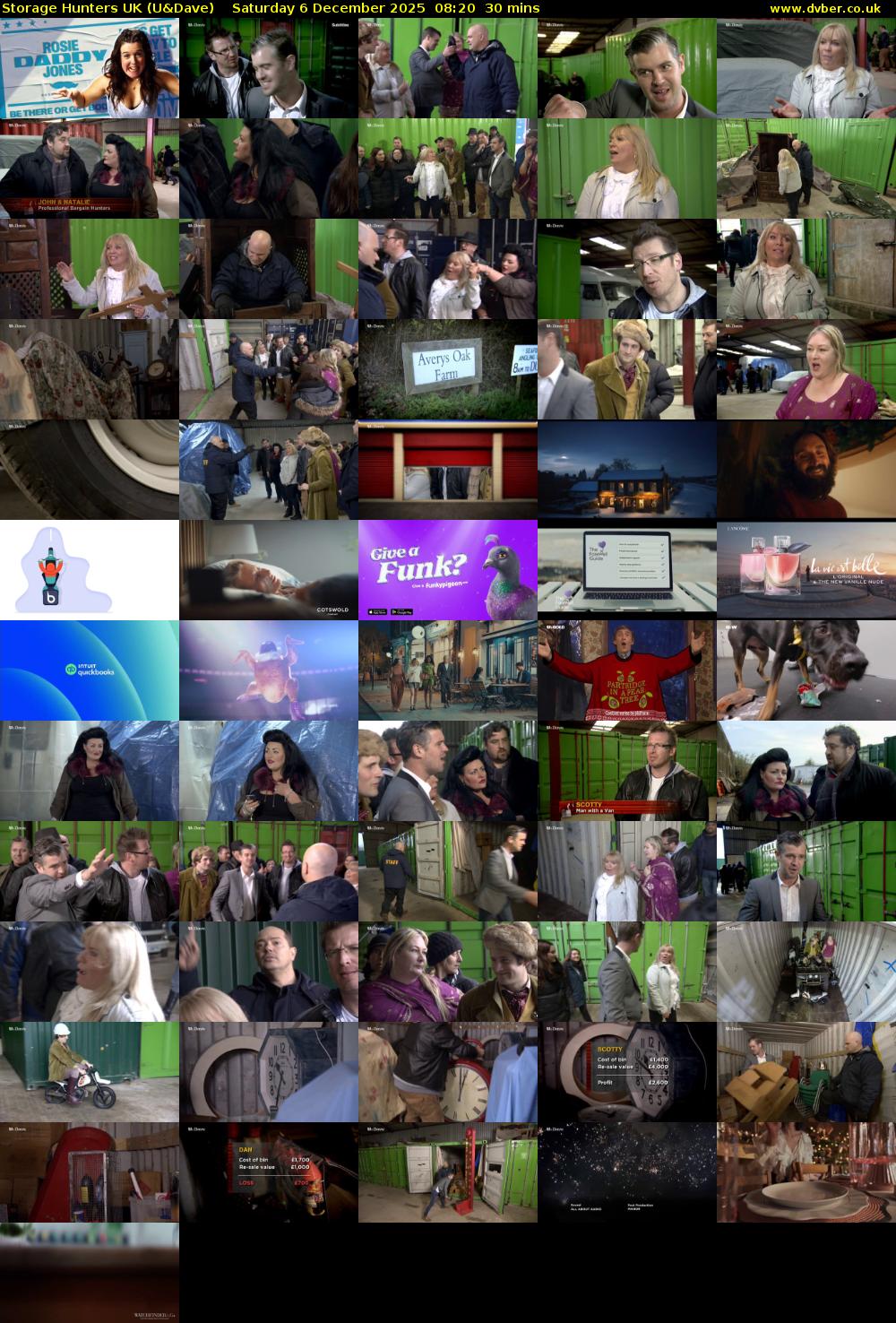 Storage Hunters UK (U&Dave) Saturday 6 December 2025 08:20 - 08:50