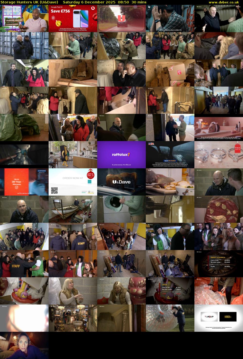 Storage Hunters UK (U&Dave) Saturday 6 December 2025 08:50 - 09:20