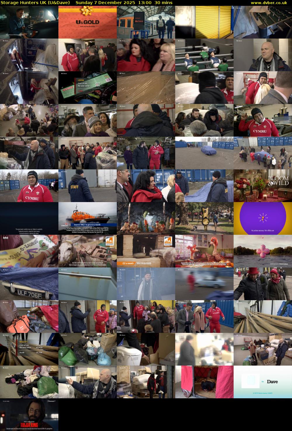 Storage Hunters UK (U&Dave) Sunday 7 December 2025 13:00 - 13:30