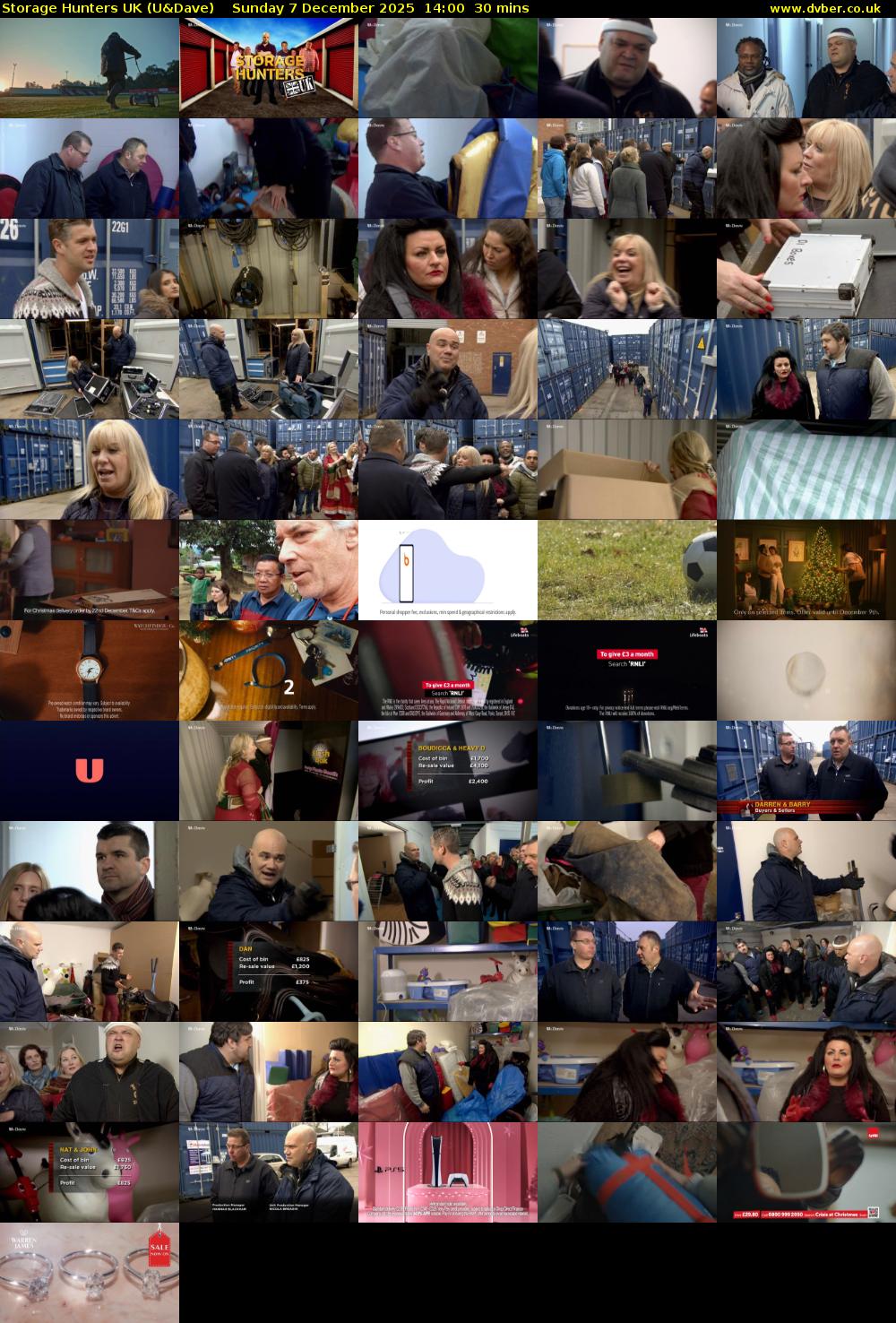 Storage Hunters UK (U&Dave) Sunday 7 December 2025 14:00 - 14:30