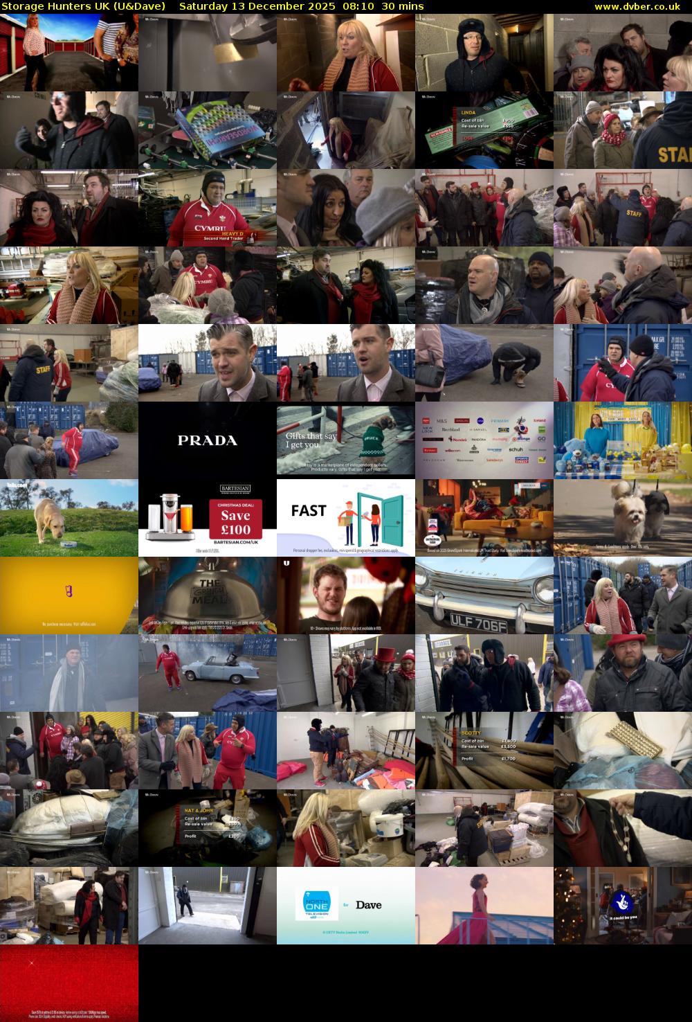 Storage Hunters UK (U&Dave) Saturday 13 December 2025 08:10 - 08:40