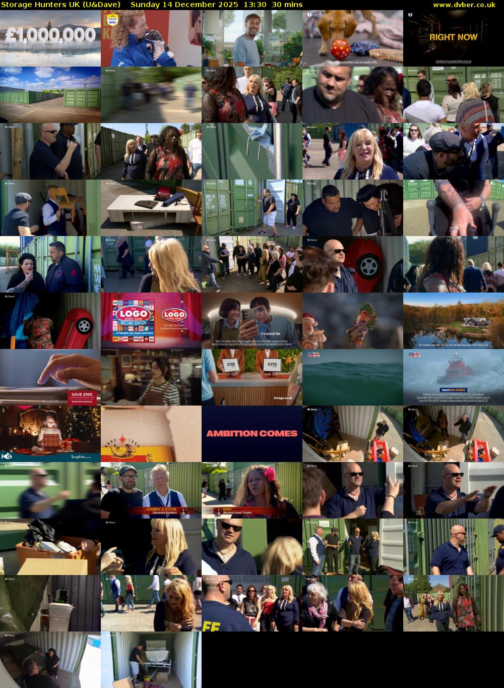 Storage Hunters UK (U&Dave) Sunday 14 December 2025 13:30 - 14:00