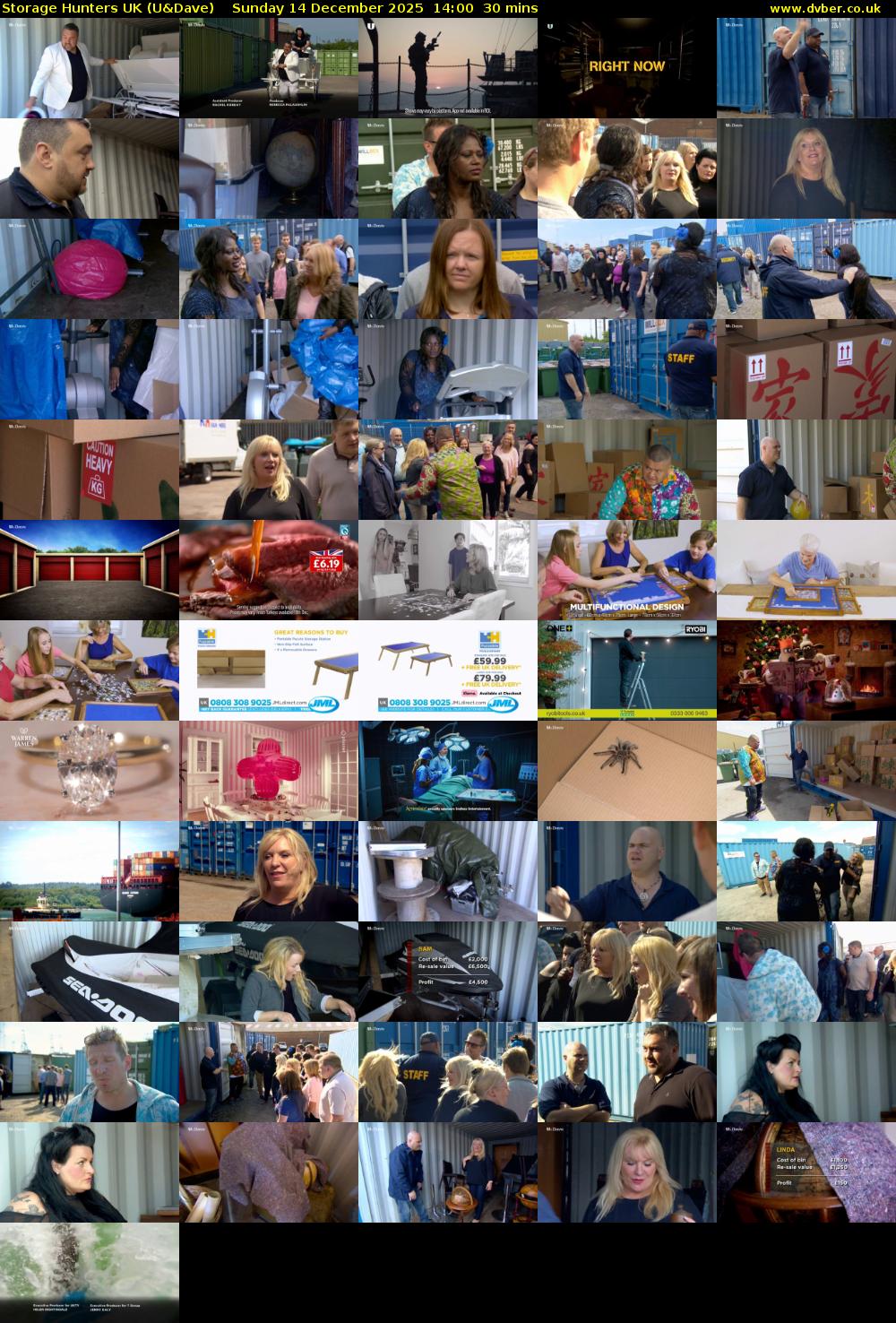 Storage Hunters UK (U&Dave) Sunday 14 December 2025 14:00 - 14:30