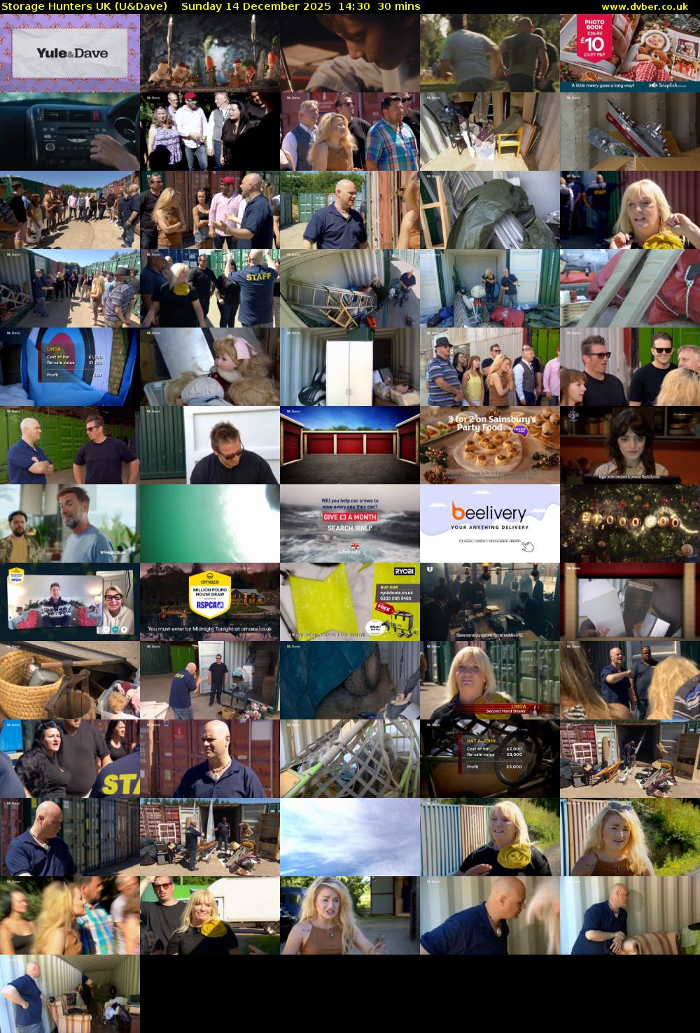Storage Hunters UK (U&Dave) Sunday 14 December 2025 14:30 - 15:00