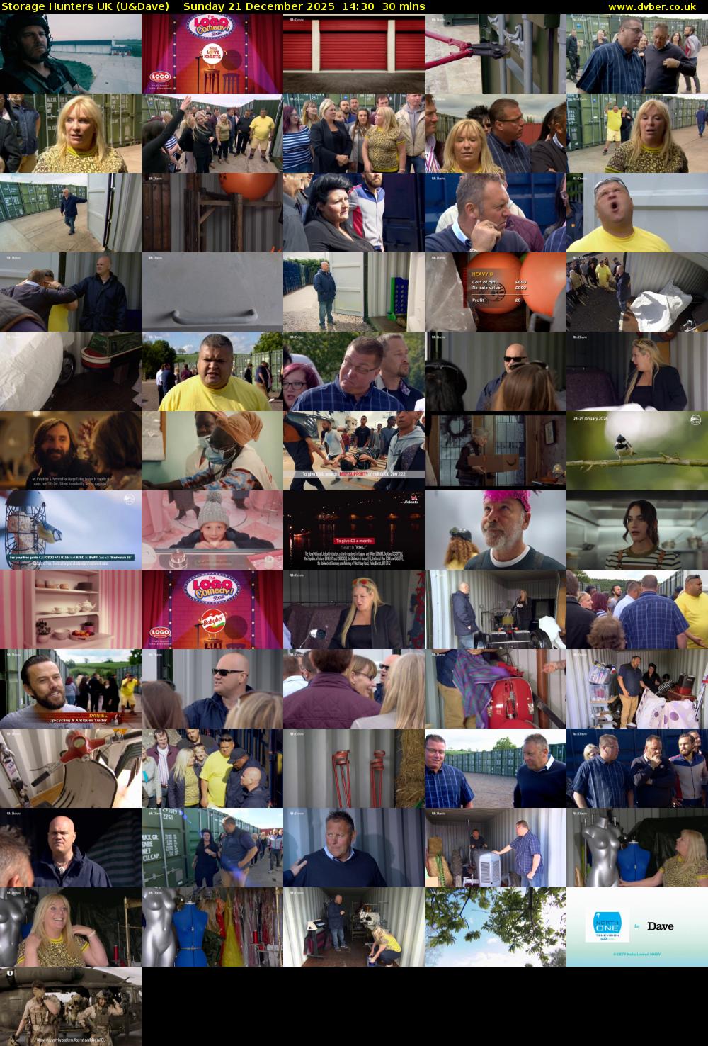 Storage Hunters UK (U&Dave) Sunday 21 December 2025 14:30 - 15:00