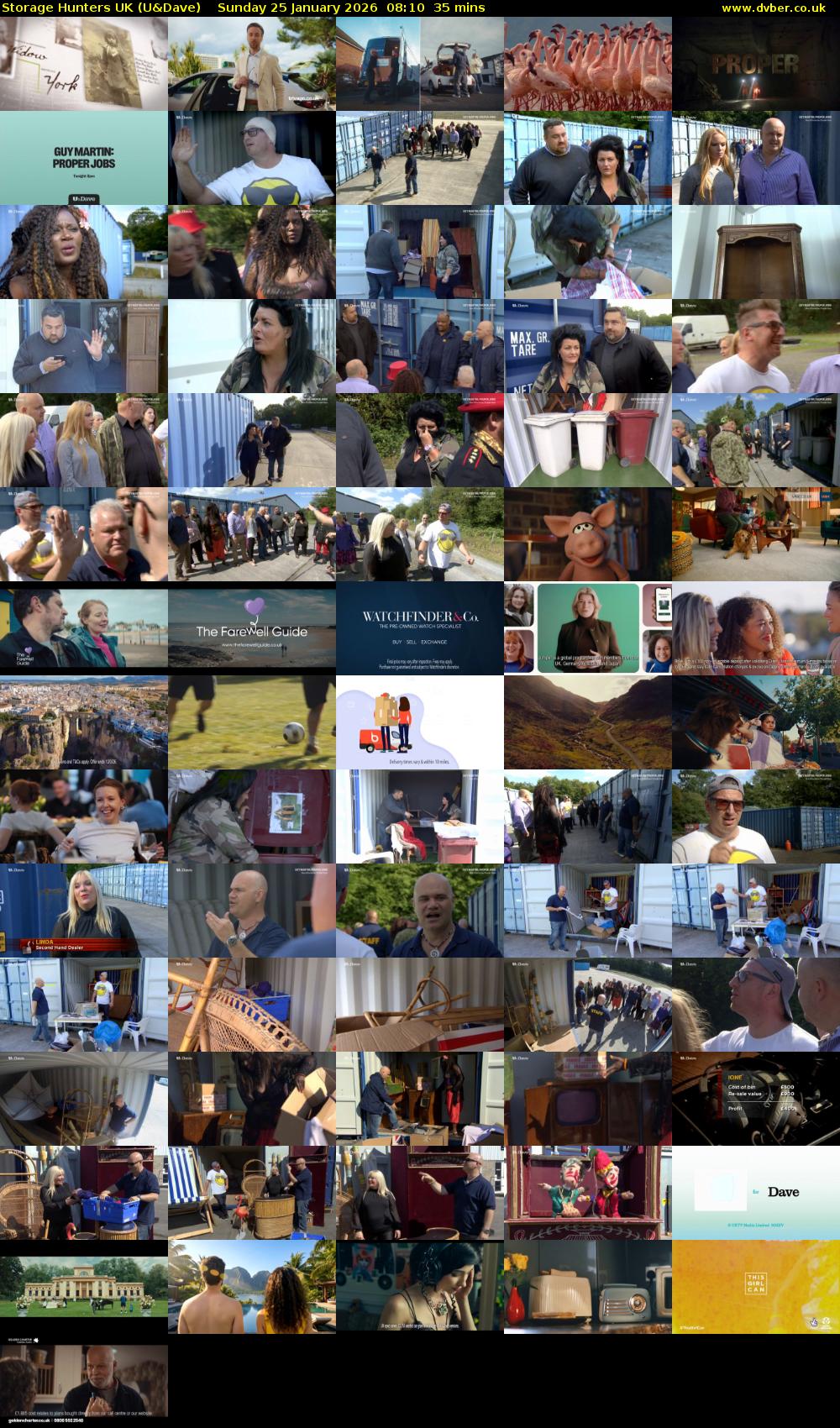 Storage Hunters UK (U&Dave) Sunday 25 January 2026 08:10 - 08:45