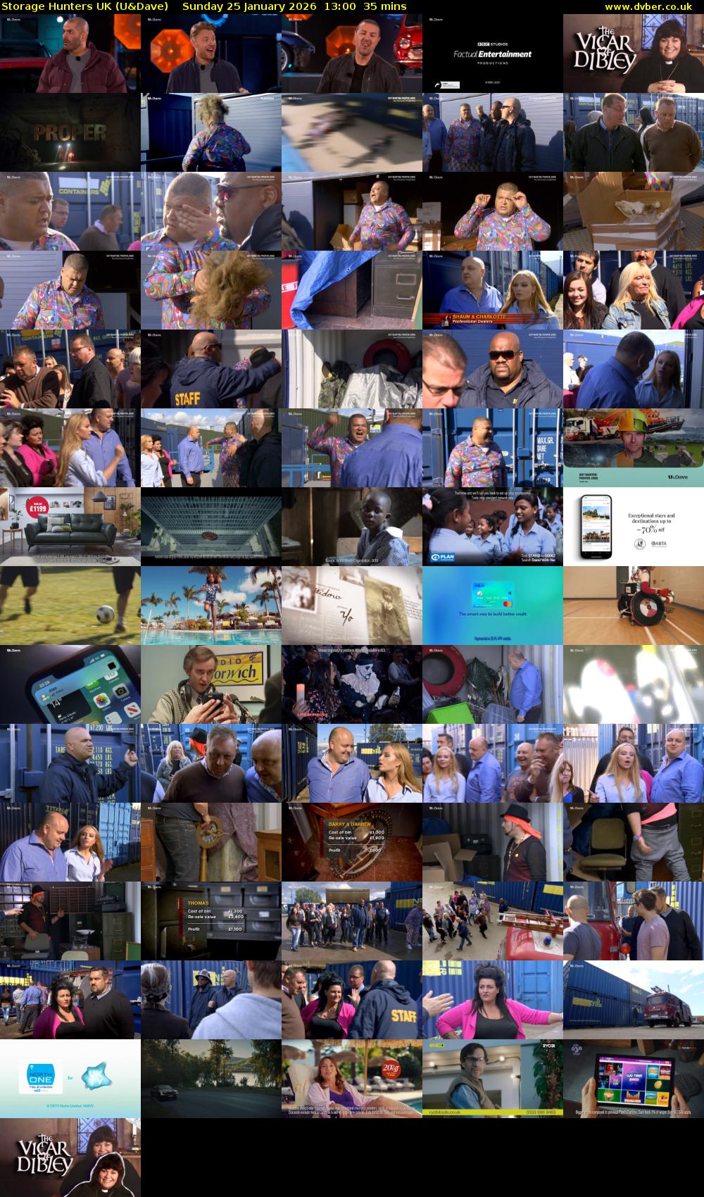 Storage Hunters UK (U&Dave) Sunday 25 January 2026 13:00 - 13:35