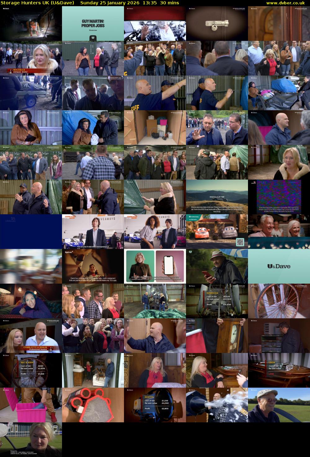 Storage Hunters UK (U&Dave) Sunday 25 January 2026 13:35 - 14:05